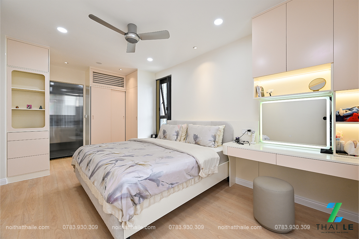Thi công nội thất phòng ngủ 01 căn hộ Hà Đô Centrosa - Block O1